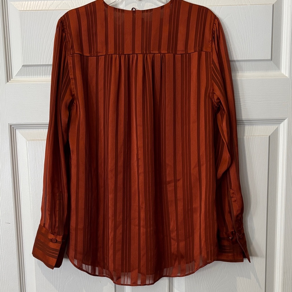 Chico's Rich Orange Blouse - Picture 5 of 6